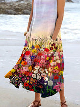 Load image into Gallery viewer, Women's Floral Resort Tank Top with Pockets