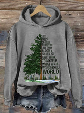 Load image into Gallery viewer, Retro Hippie Christmas I See Trees Of Green, Red Roses Too I See Them Bloom For Me And You And I Think To Myself What A Wonderful World Print Hoodie