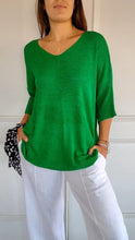 Load image into Gallery viewer, Solid Color Knitted V-neck Top