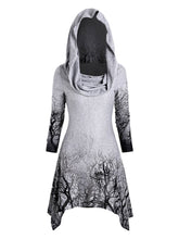 Load image into Gallery viewer, Women&#39;s Halloween Trunk Print Cape Hoodie