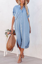 Load image into Gallery viewer, Rita Pocketed Tencel Button Down Midi Dress