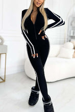 Load image into Gallery viewer, Women's Slim Fit Side Web Half-Zip Jumpsuit
