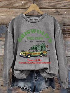 Women's Griswold Christmas Tree Farm Print Sweatshirt