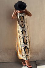 Load image into Gallery viewer, Take A Trip Ethnic Print Backless A-line Maxi Dress