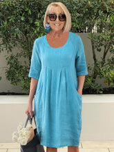 Load image into Gallery viewer, Cotton Pocket Beach Tunic Dress Plus Size