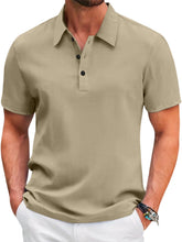 Load image into Gallery viewer, Men's Summer Mesh Ice Silk Solid Color Short Sleeve Polo Shirt
