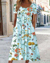 Load image into Gallery viewer, Casual Loose Floral Dress