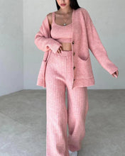 Load image into Gallery viewer, Long Knitted Three-Piece Set