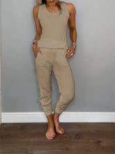 Load image into Gallery viewer, Women's Cotton and Linen Casual Two-piece Set