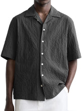 Load image into Gallery viewer, Men's Hawaiian Pleated Fabric Short Sleeve Shirt