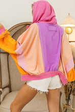 Load image into Gallery viewer, Fresh Color Matching Fashionable Loose Casual Hooded Jacket