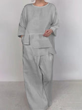 Load image into Gallery viewer, Women Plain Satin Three-pieces Set