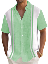 Load image into Gallery viewer, Men's Hawaiian Textured Print Short Sleeve Shirt