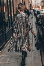 Load image into Gallery viewer, Disco Glamour Sequin Bell Sleeve Kimono