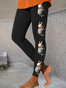 Women's Casual Rabbit Print Leggings