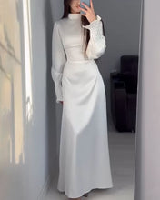 Load image into Gallery viewer, Elegant waisted pleated cuff dress