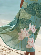 Load image into Gallery viewer, Women'S Round Neck Sleeveless Color-Block Printed Dress