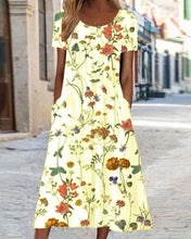Load image into Gallery viewer, Casual Loose Floral Dress