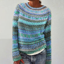 Load image into Gallery viewer, Vintage Fairman Island Knit Jacquard Crew Neck Sweater