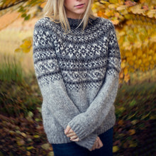 Load image into Gallery viewer, Vintage Beautiful Norwegian Knit Jacquard Crew Neck Sweater（Unisex）
