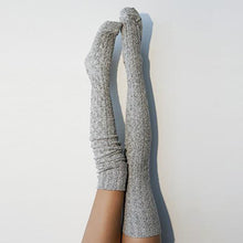 Load image into Gallery viewer, Solid Color Long Tube Knitted Over The Knee Socks
