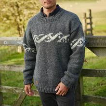 Load image into Gallery viewer, Vintage Mens Surf Jacquard Knit Sweater