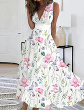 Load image into Gallery viewer, Women&#39;s Maxi Dress Floral V Neck Dress