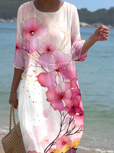 Load image into Gallery viewer, Women&#39;s Floral Print Seaside Resort Dress