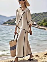 Load image into Gallery viewer, Women'S Loose Striped Printed Wide Leg Pants Set