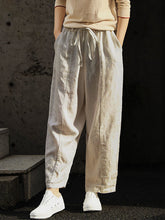 Load image into Gallery viewer, Women's Pure Color Elegant Casual Cotton Pants
