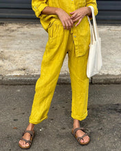Load image into Gallery viewer, Casual Solid Color V-Neck Shirt &amp; Pants Cotton Linen Two-Piece Set