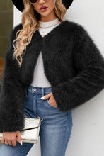 Load image into Gallery viewer, Stylish Long Sleeve Short Casual Faux Fur Jacket