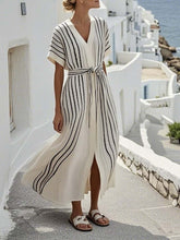Load image into Gallery viewer, Women'S Loose Striped Print Dress