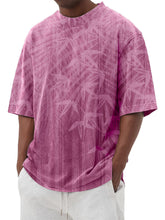 Load image into Gallery viewer, Men's Bamboo Leaf Print Short Sleeve T-Shirt