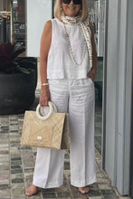 Load image into Gallery viewer, Cotton and linen sleeveless suit