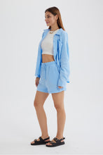 Load image into Gallery viewer, Long Sleeve Solid Color Shirt Shorts Set