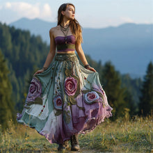 Load image into Gallery viewer, Boho Gauzy Floral Embroidered Women's Half-length Skirt