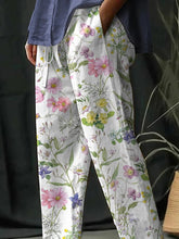 Load image into Gallery viewer, Women&#39;s Botanical Floral Print Loose Casual Pants