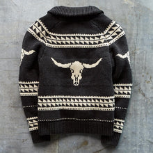 Load image into Gallery viewer, Wearshes Men&#39;s Cow Print Knit Cardigan