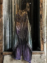 Load image into Gallery viewer, Vintage Tree Of Life Gradient Linen Jumpsuit