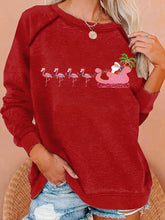 Load image into Gallery viewer, Women'S Christmas Flamingo Print Casual Sweatshirt