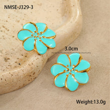 Load image into Gallery viewer, Bohemian Flower Oil Drop Earrings