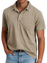 Load image into Gallery viewer, Men's Retro Lapel Button Casual Solid Color Short Sleeve POLO Shirt