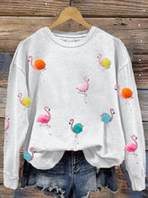 Load image into Gallery viewer, Women's Valentine's Day Flamingo Print Sweatshirt