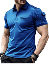 Load image into Gallery viewer, Men's Summer Sports Casual Pocket Lapel Solid Color Linen Polo Shirt