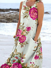 Load image into Gallery viewer, Women's Floral Resort Tank Top with Pockets