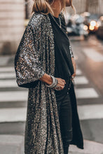 Load image into Gallery viewer, Disco Glamour Sequin Bell Sleeve Kimono