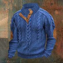 Load image into Gallery viewer, Wearshes Men&#39;s Knit Cable Button-Down Sweater