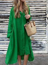 Load image into Gallery viewer, Fashion Casual Long-Sleeved Shirt Dress