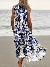 Load image into Gallery viewer, Women's  Mermaid  Art Print Casual Linen Dress
